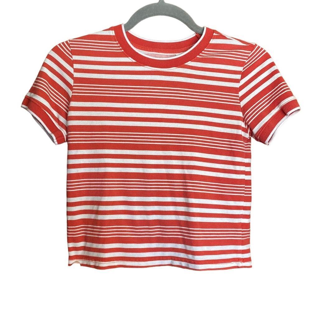 XS Me to We Striped Nautical Cropped Top